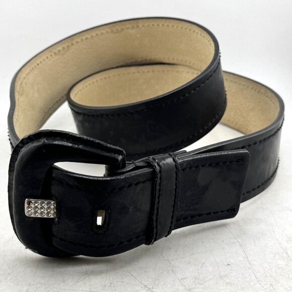 Calvin Klein CK Women\'s Rhinestone Genuine Leather Belt Size XL Extra Large main image 6